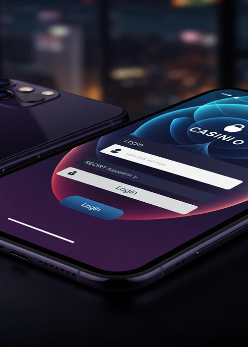 Screenshot of the Roospin Casino login page interface, showing input fields for username and password with a secure padlock icon.